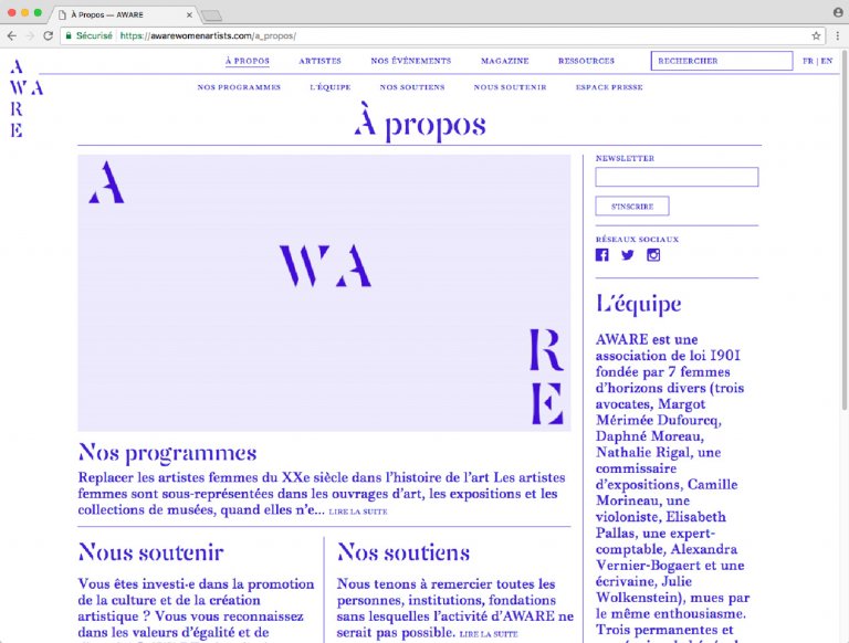 AWARE &mdash; Website